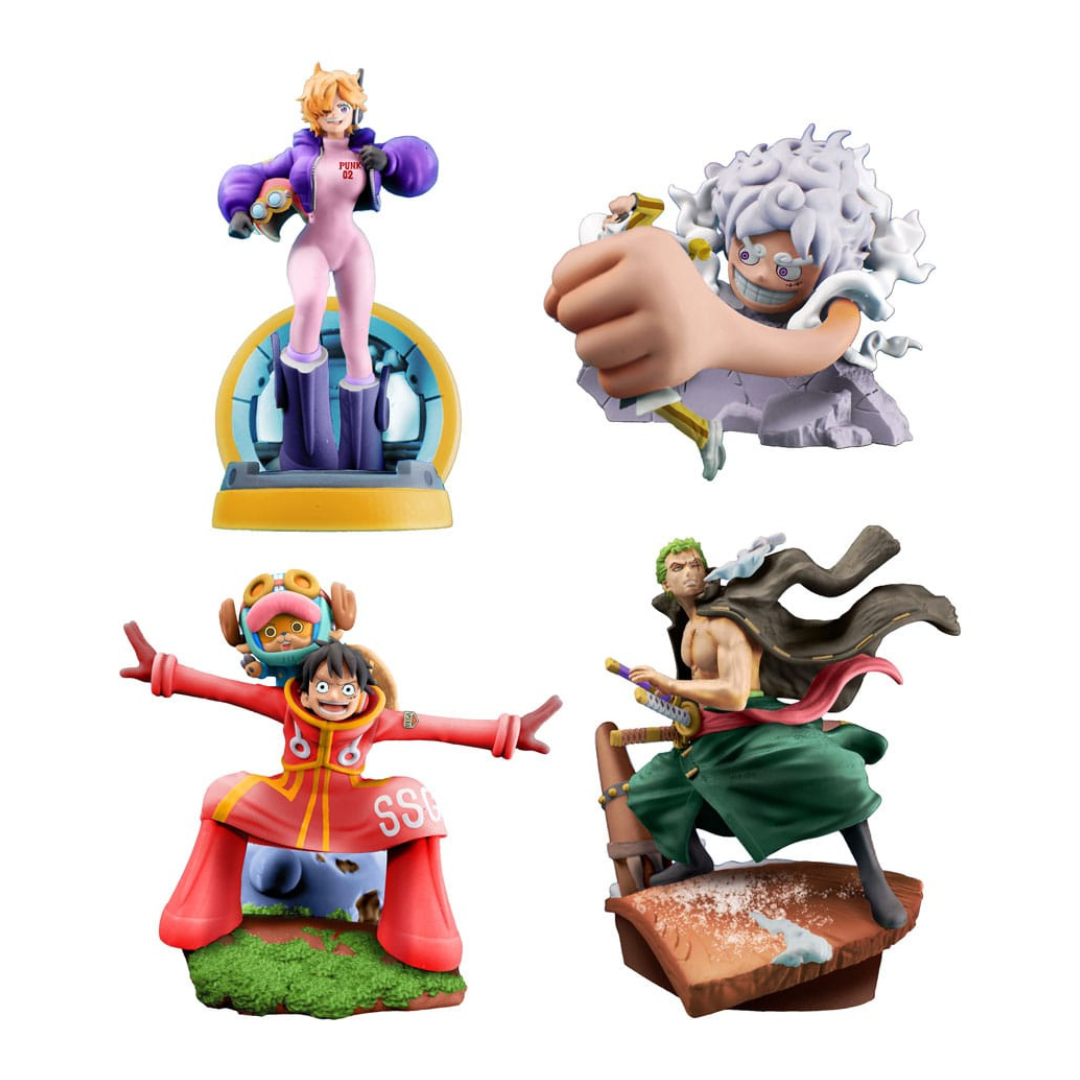 One Piece Petitrama Mini-Statue Re Birth Egghead Set 9 cm