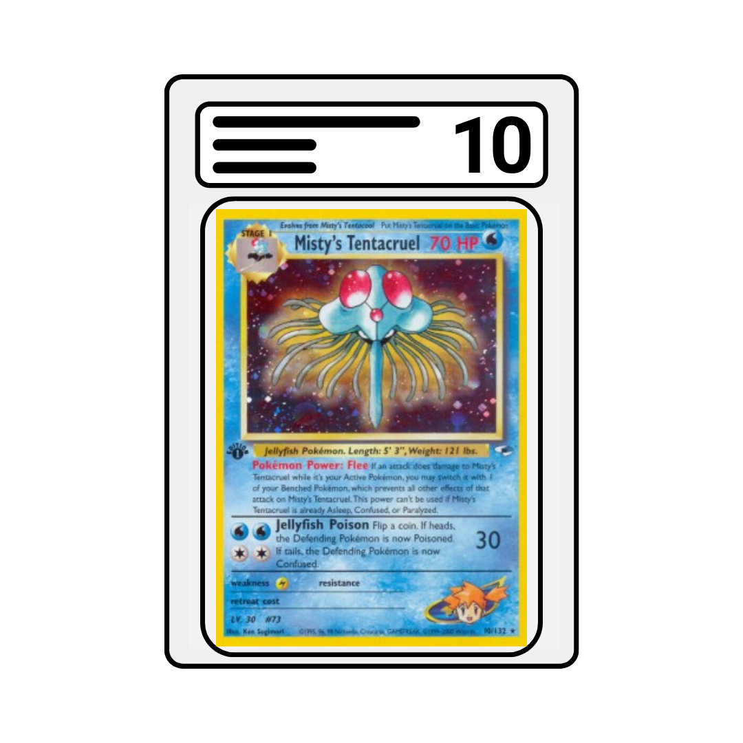 Graded Karte Pokemon Gym Heroes Misty's Tentacruel Holo 010