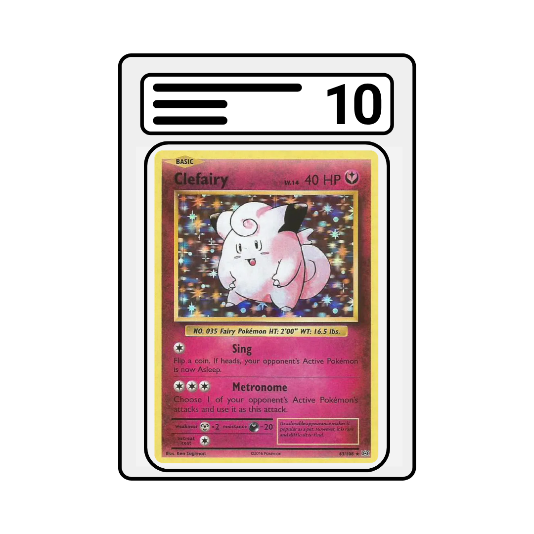 Graded Karte Pokemon XY Evolutions Clefairy-Holo 063