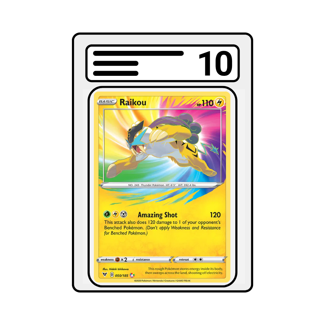 Graded Karte Pokemon | Vivid Voltage VIV | Raikou 50