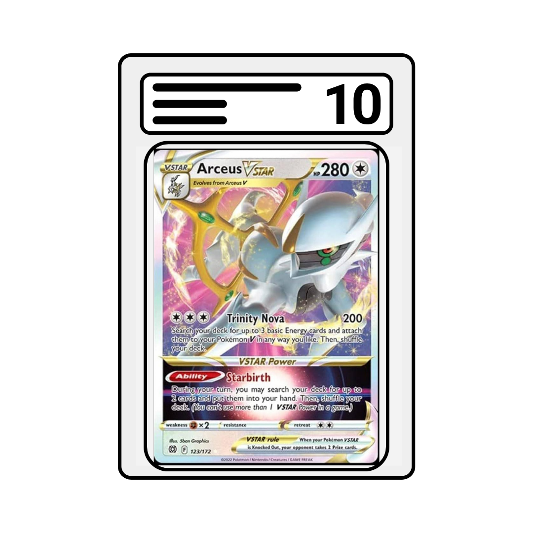 Graded Karte Pokemon | Brilliant Stars BRS | Arceus VSTAR 123