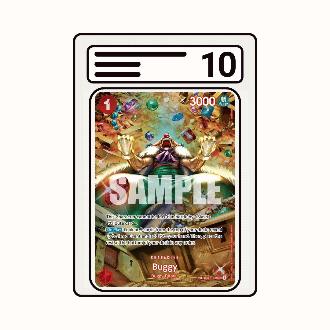 Gradet Karte One Piece OP06 008 Buggy Special Alternate Art