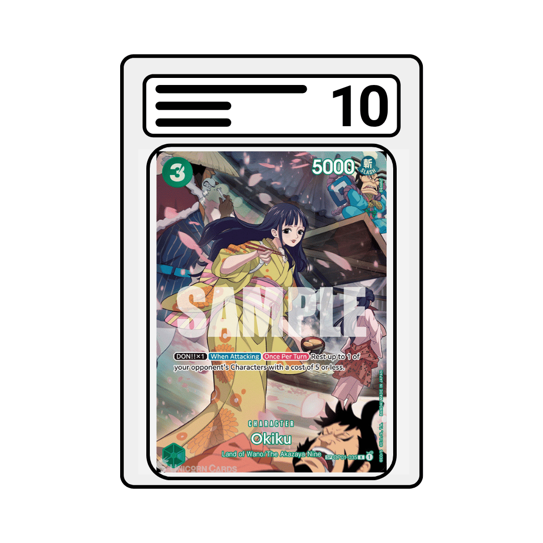 Gradet Karte One Piece OP07 035 Okiku Special Alternate Art