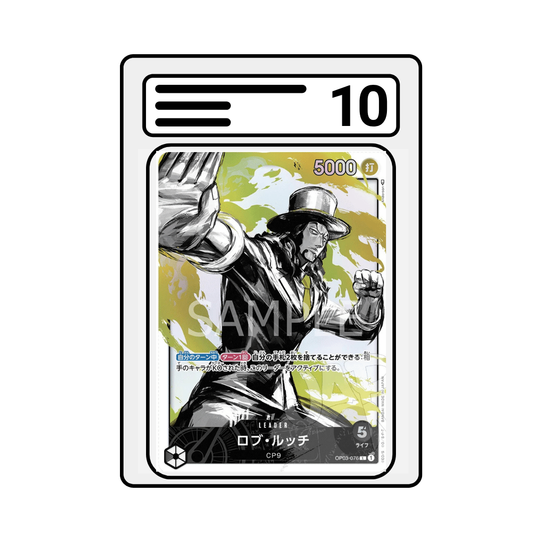 Gradet Karte One Piece OP03 076 Rob Lucci Alternate Art