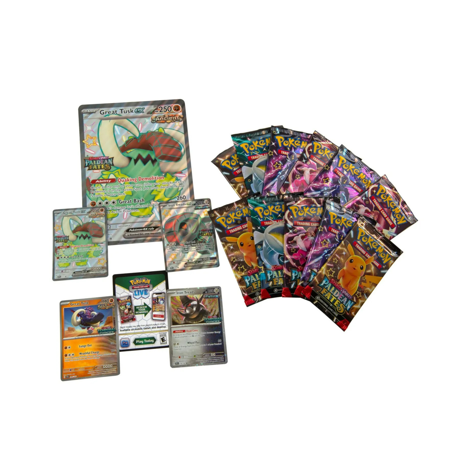 Pokémon Paldean Fates Great Tusk ex & Iron Treads ex Premium Collection
