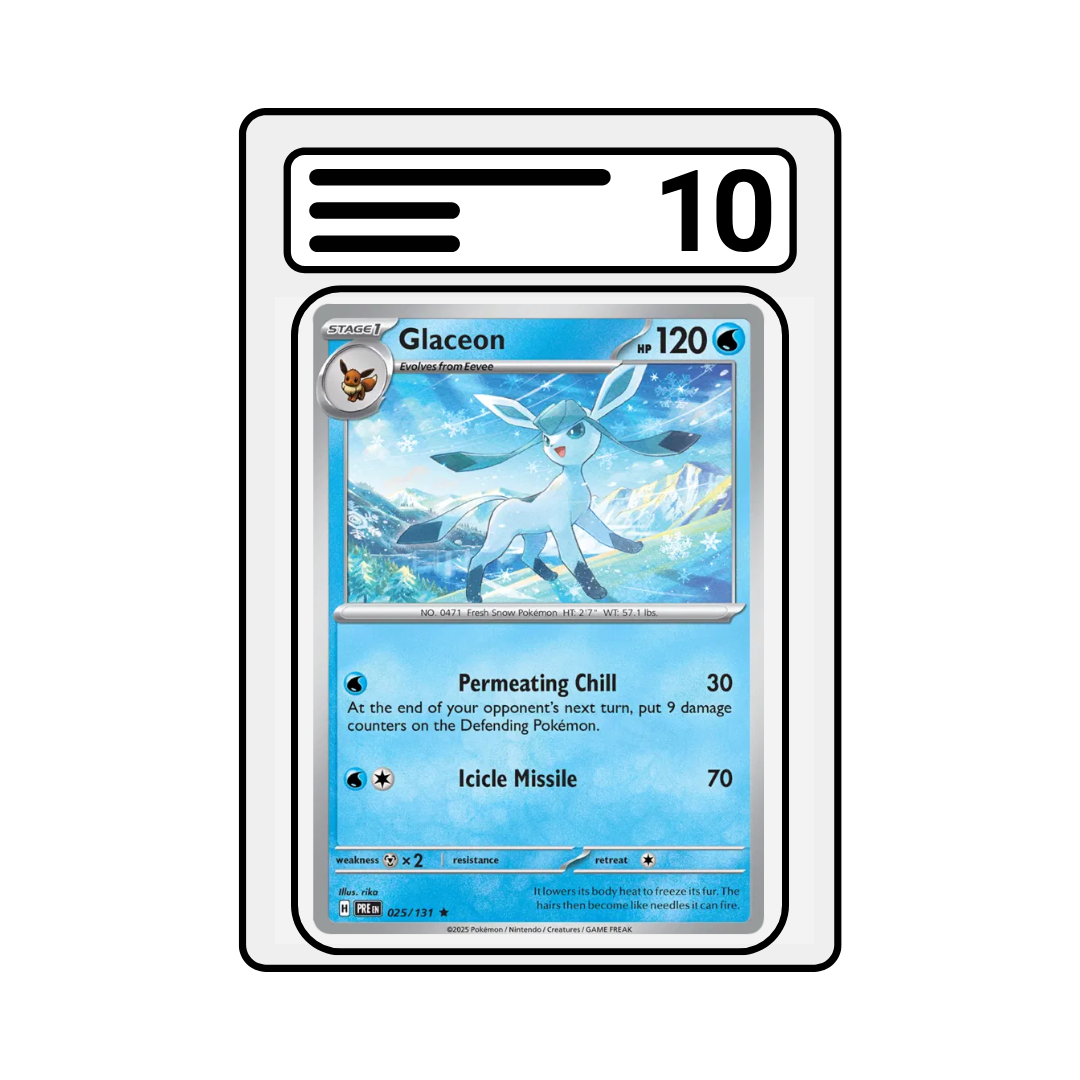 Graded Karte Pokemon s6a 076 Glaceon V