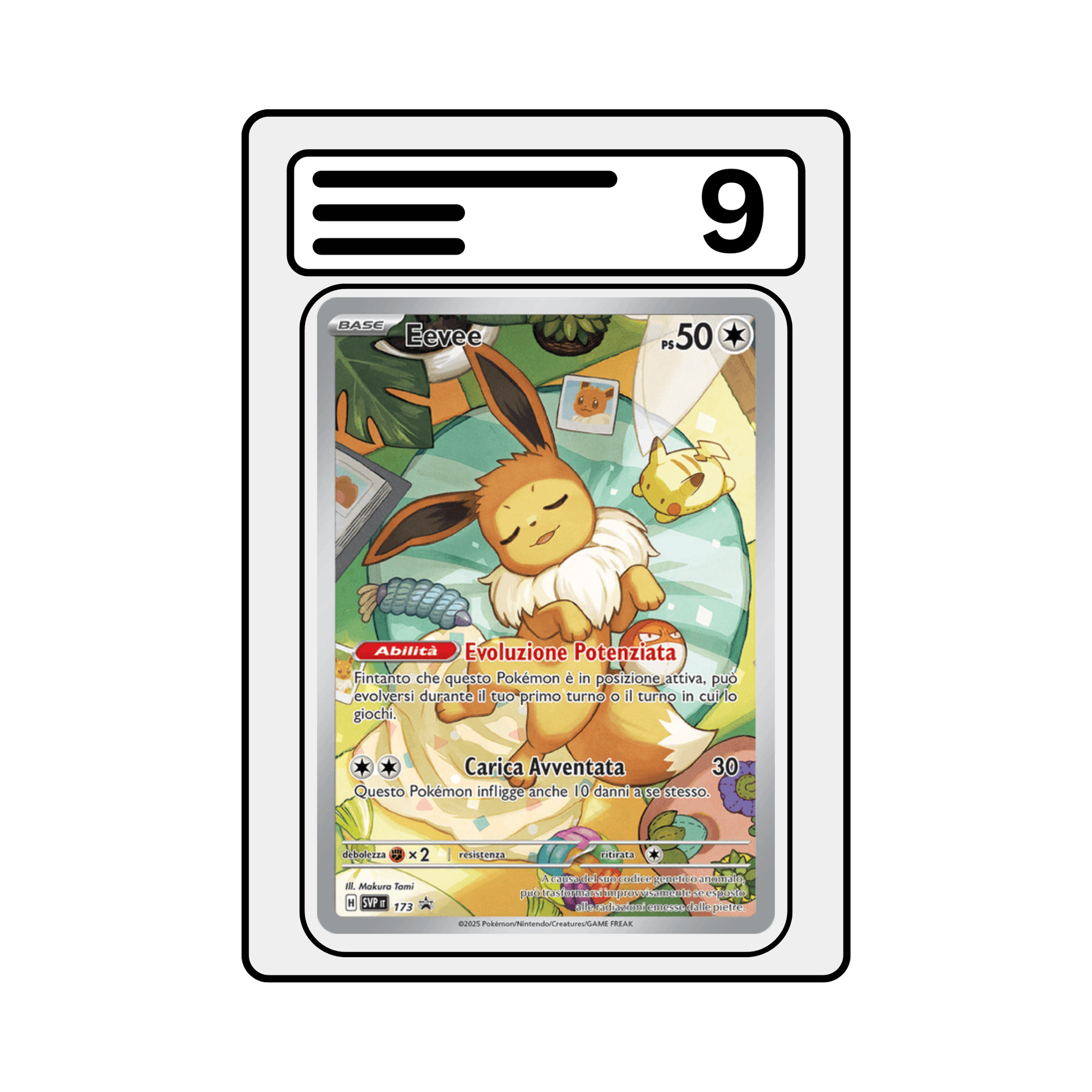 Graded Karte Pokemon SVP 173 Eevee