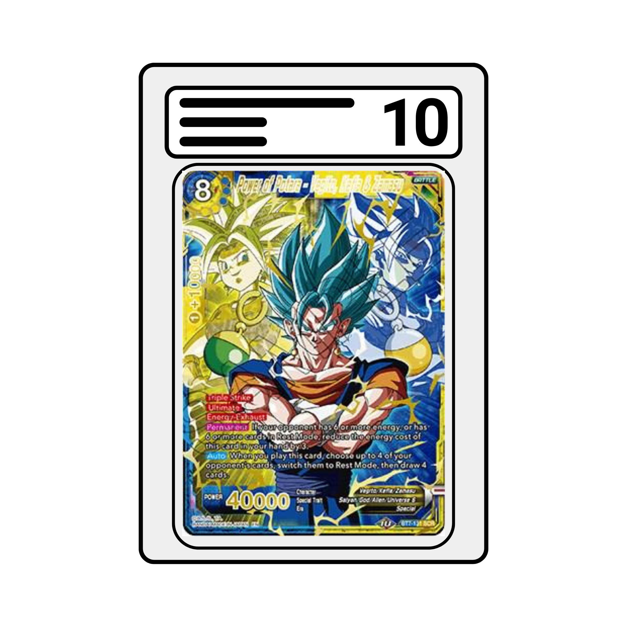 Gradet Karte Dragon Ball BT07 131 Power of Potara - Vegito, Kefla & Zamasu
