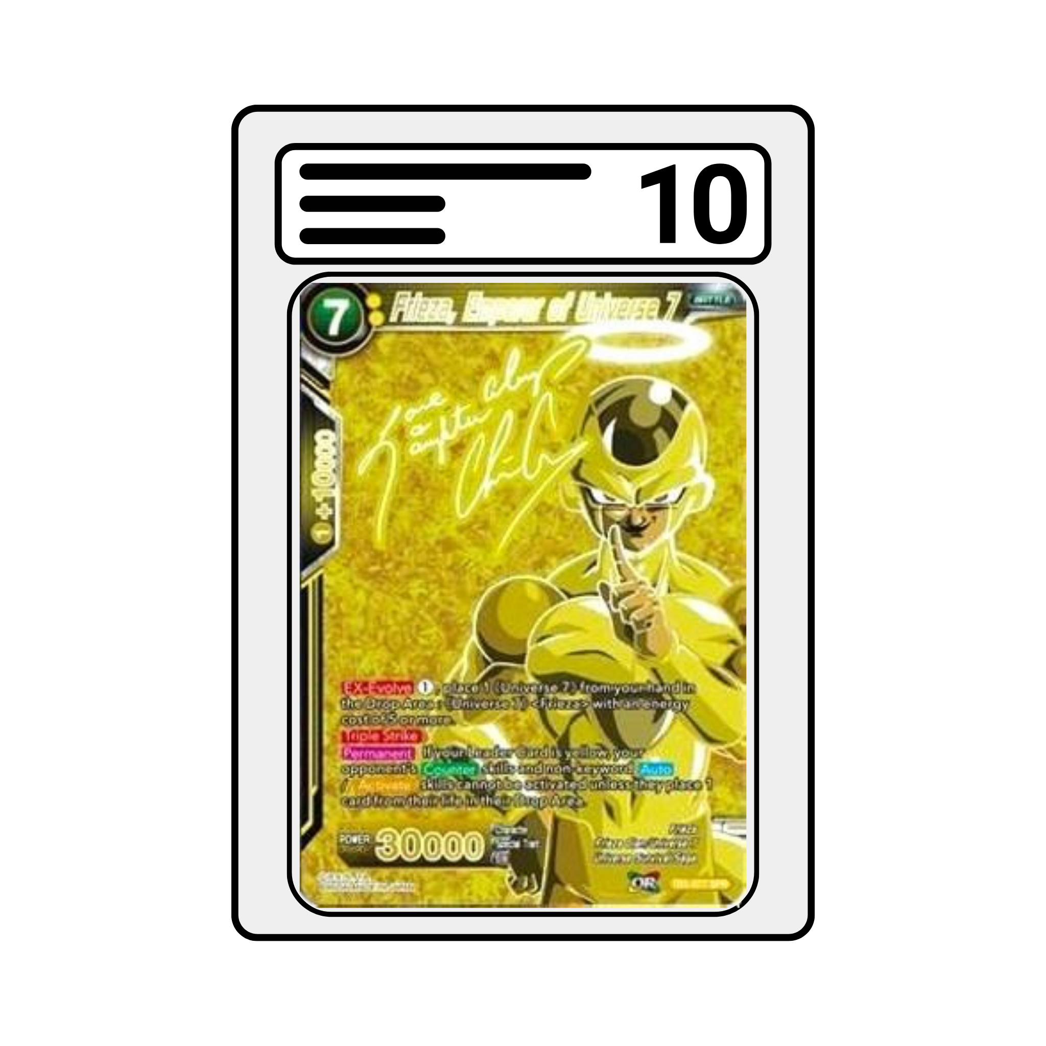 Gradet Karte Dragon Ball TB01 077 Frieza, Emperor of Universe 7 [SPR]