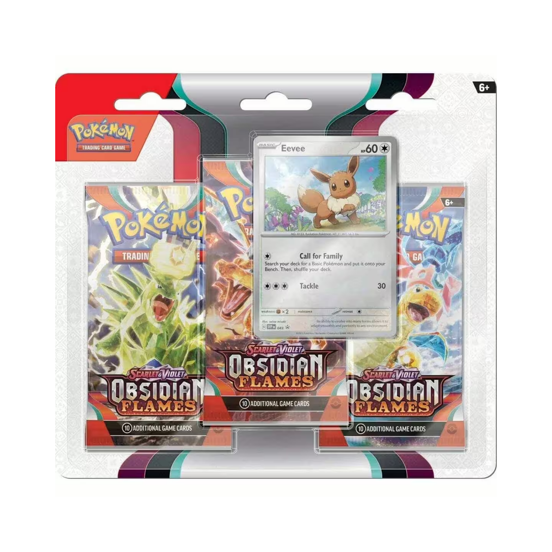 Obsidian Flames: Eevee 3-Pack Blister