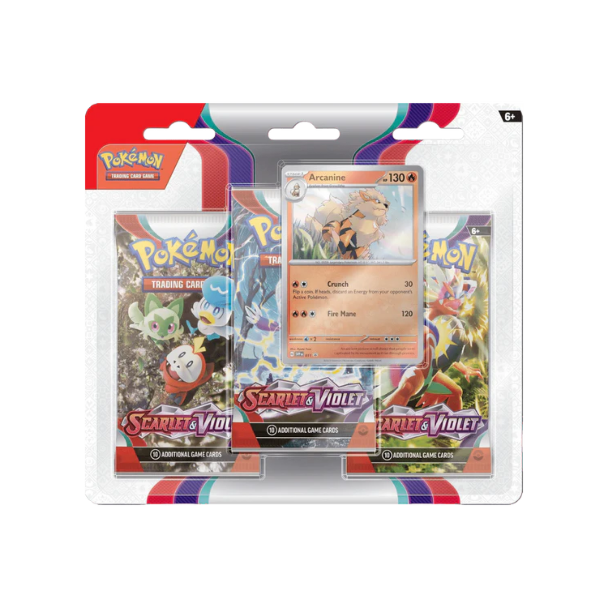 Scarlet & Violet: Arcanine 3-Pack Blister