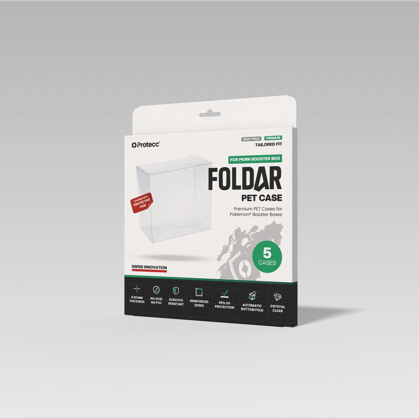 Protecc PET Case Pokémon Booster Boxen - 5er Pack