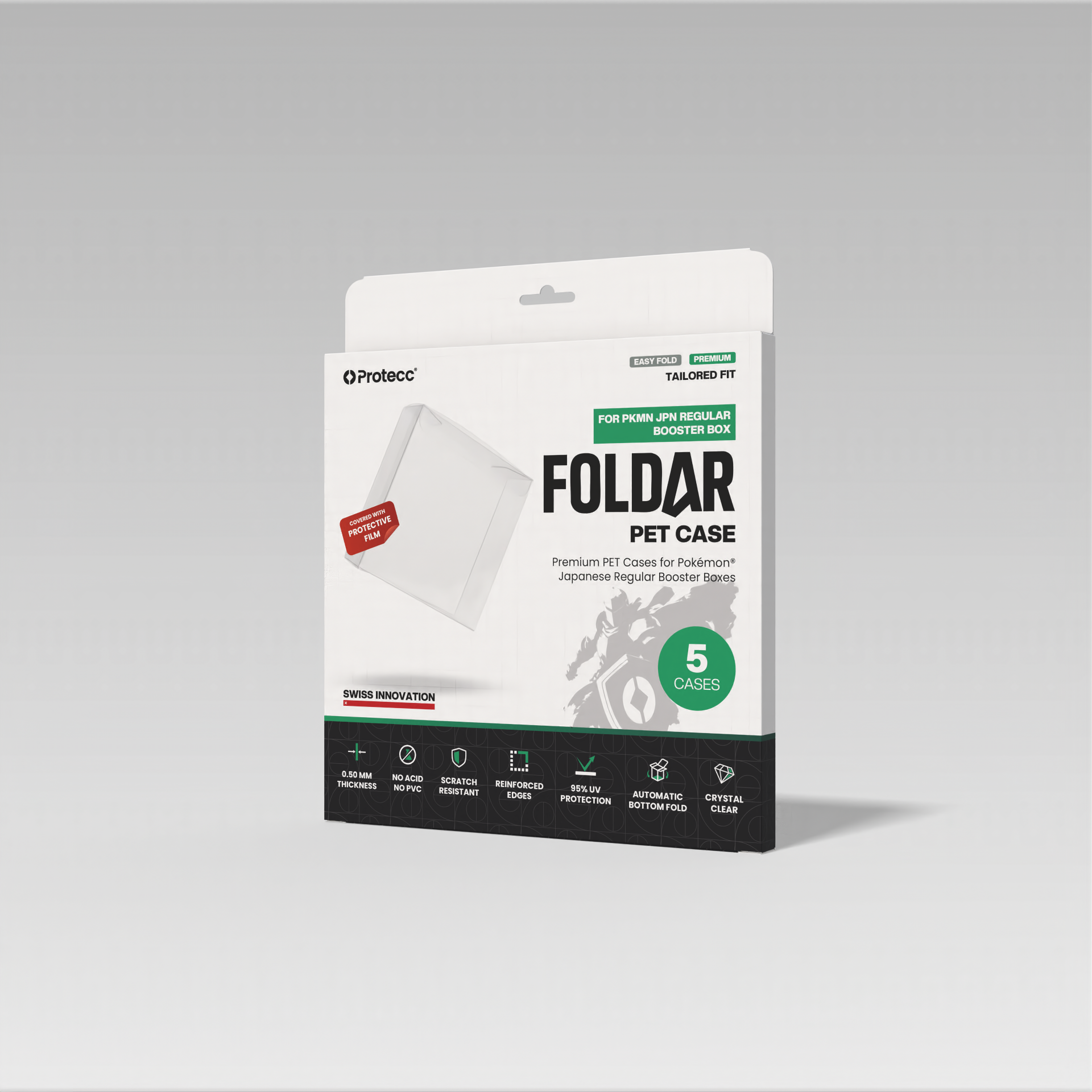 Protecc PET Case Pokémon Japanisch Booster Box - 5er Pack