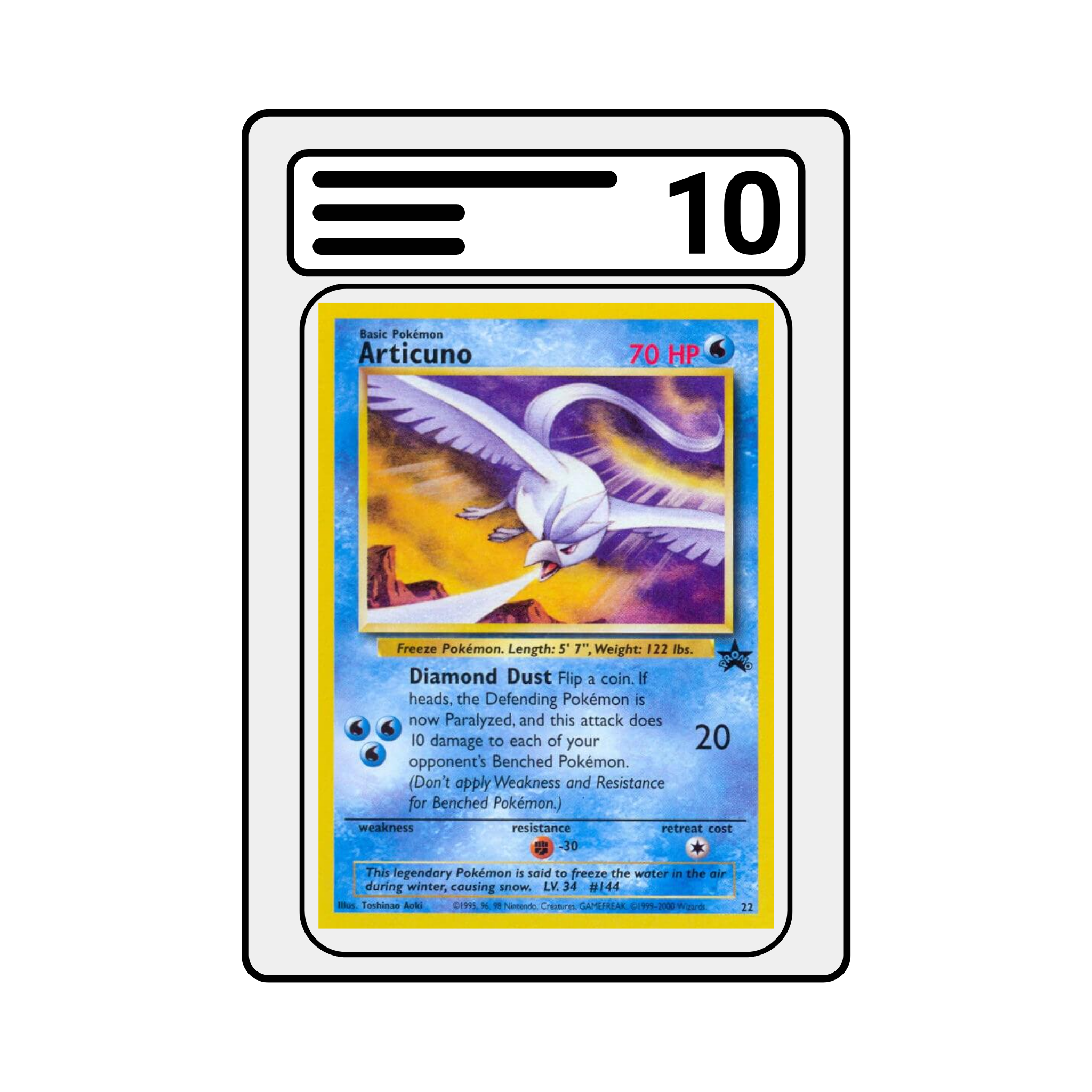 Graded Karte Pokemon Wizards Black Star Promos 22 Articuno