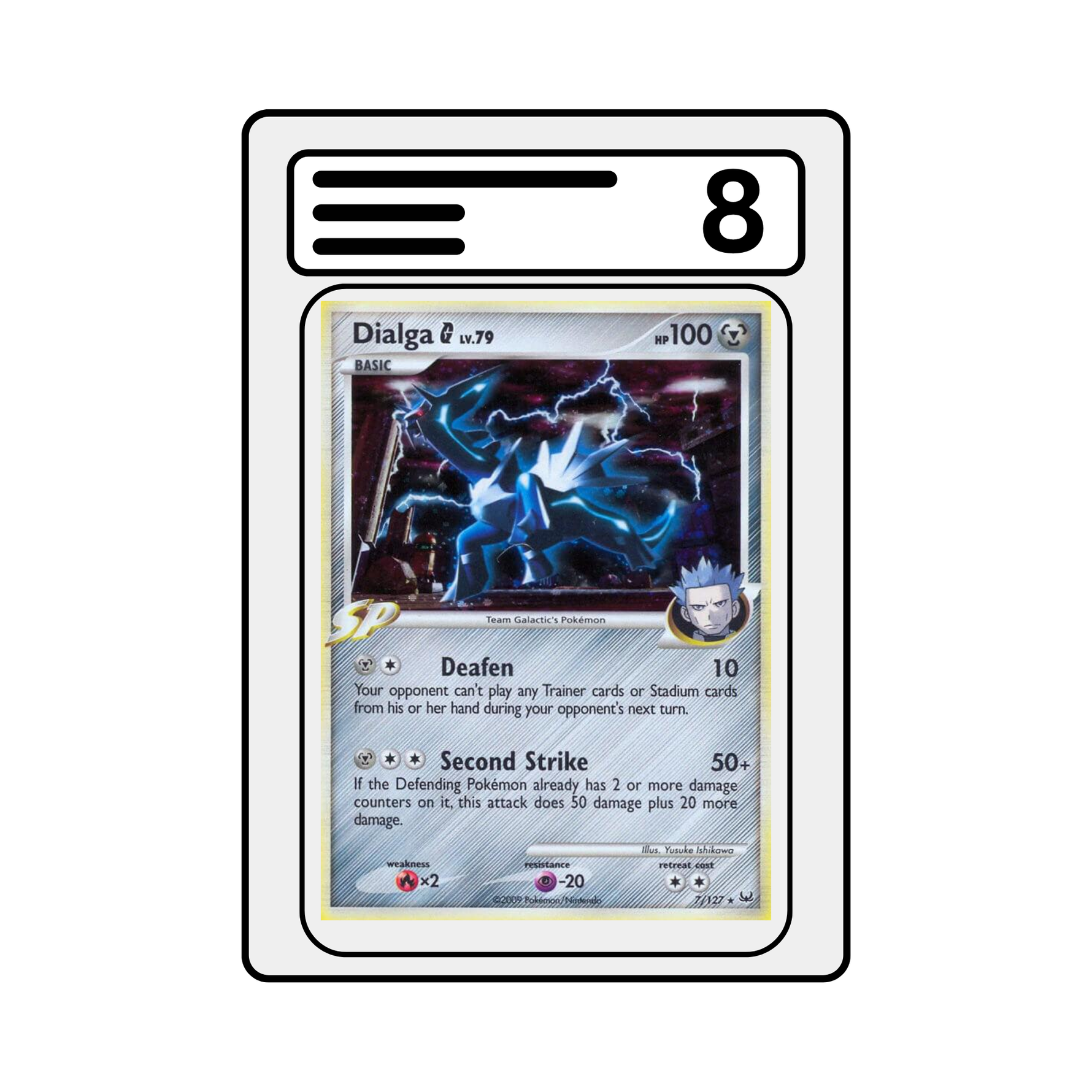 Graded Karte Pokemon Platin 7 Dialga G-Holo