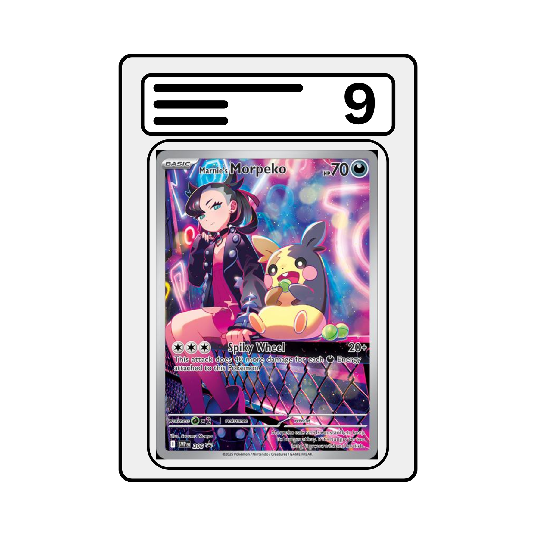 Graded Karte Pokemon SV Black Star Promos 206 Marnie's Morpeko
