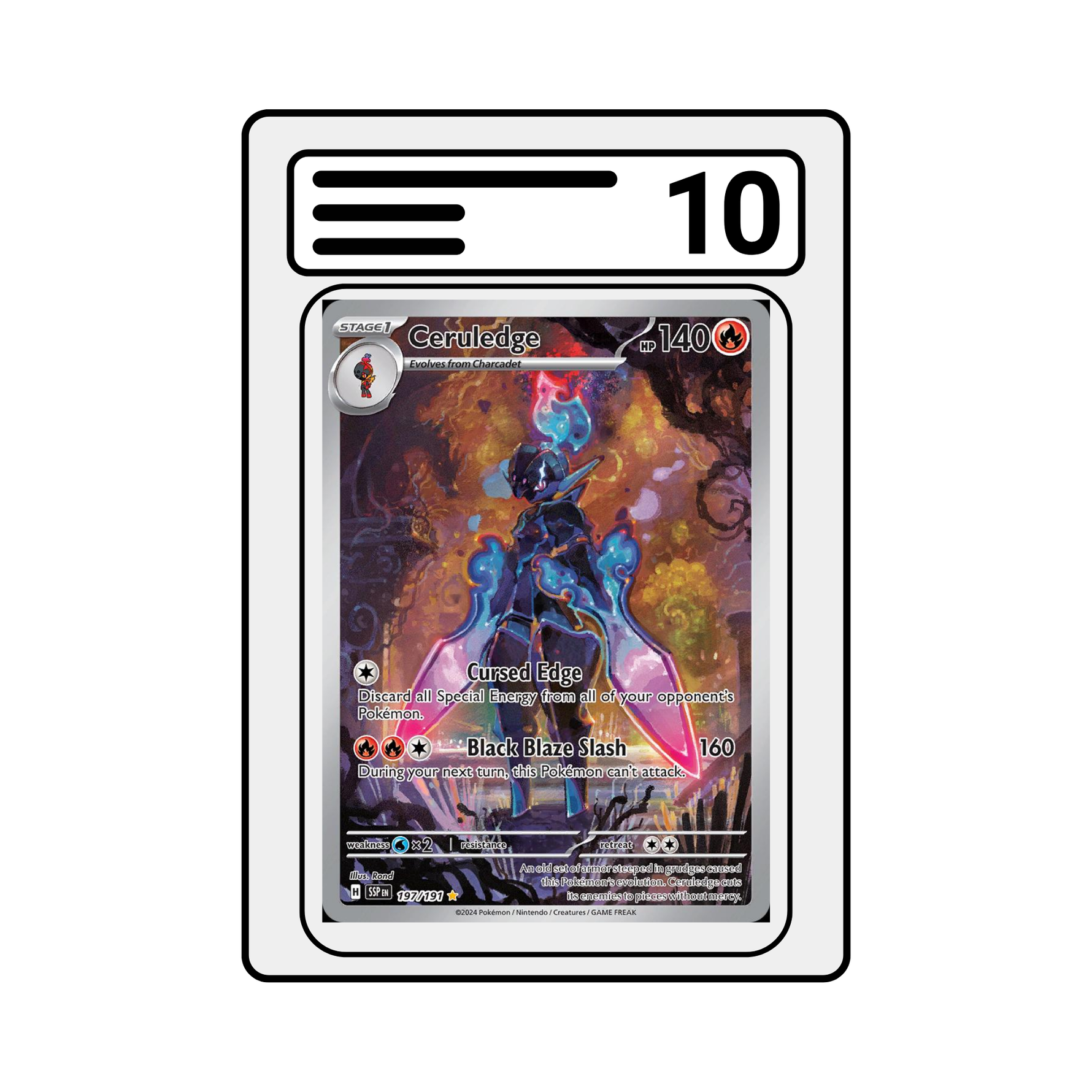 Graded Karte Pokemon Surging Sparks 197 Ceruledge