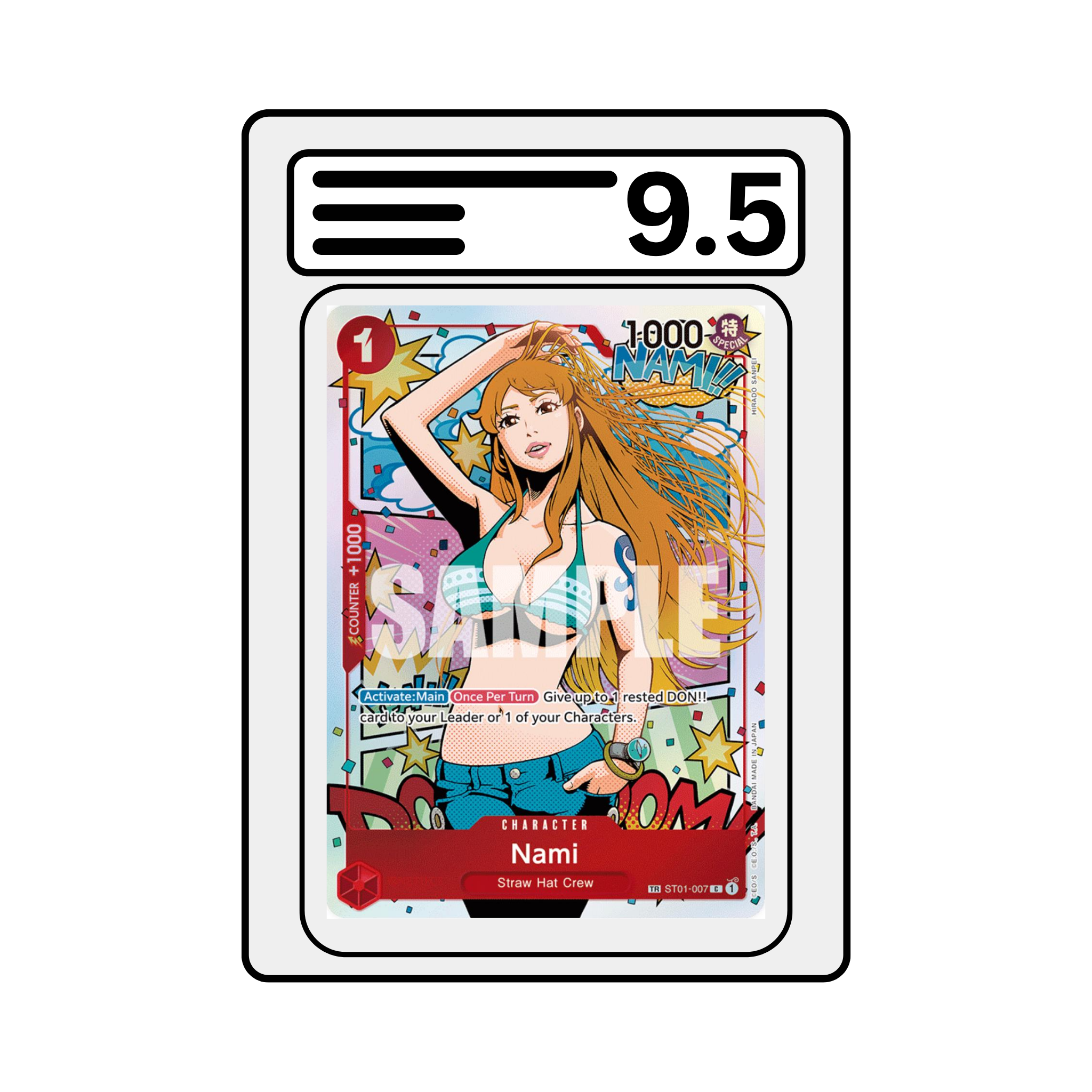 Graded Karte One Piece ST01-007 Nami Alt Art