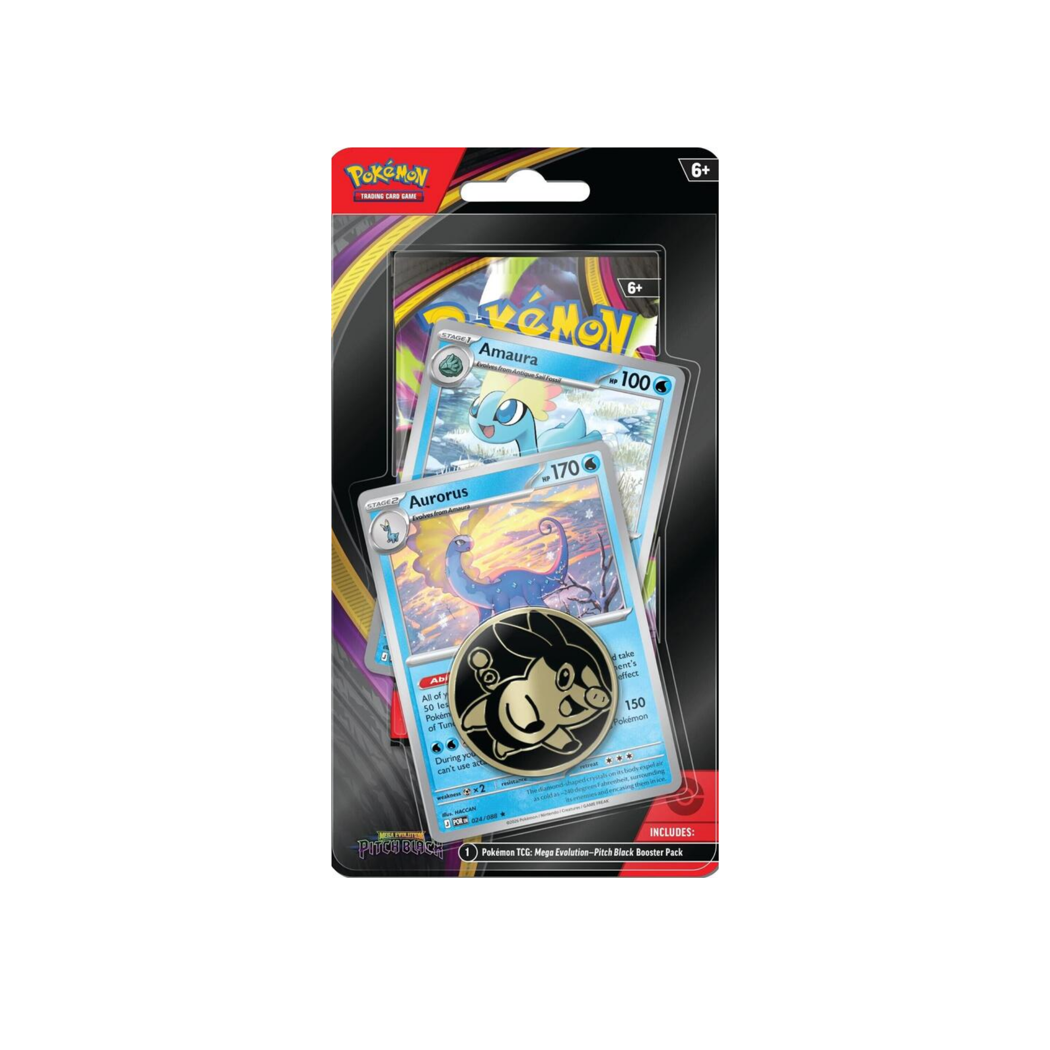 Pokémon Mega Evolution Pitch Black: Aurorus Premium Checklane Blister