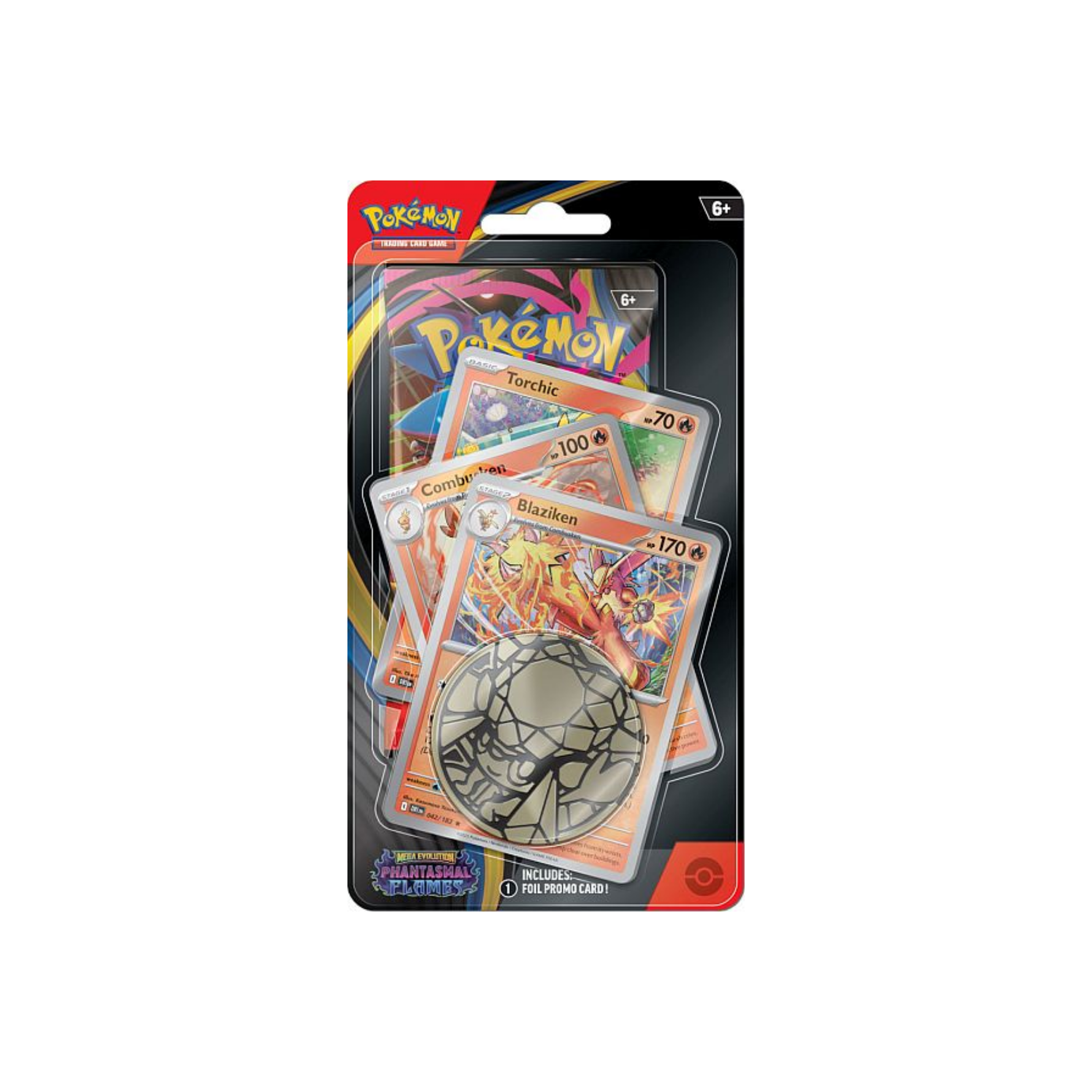 Pokémon Phantasmal Flames Blaziken Premium Checklane Blister