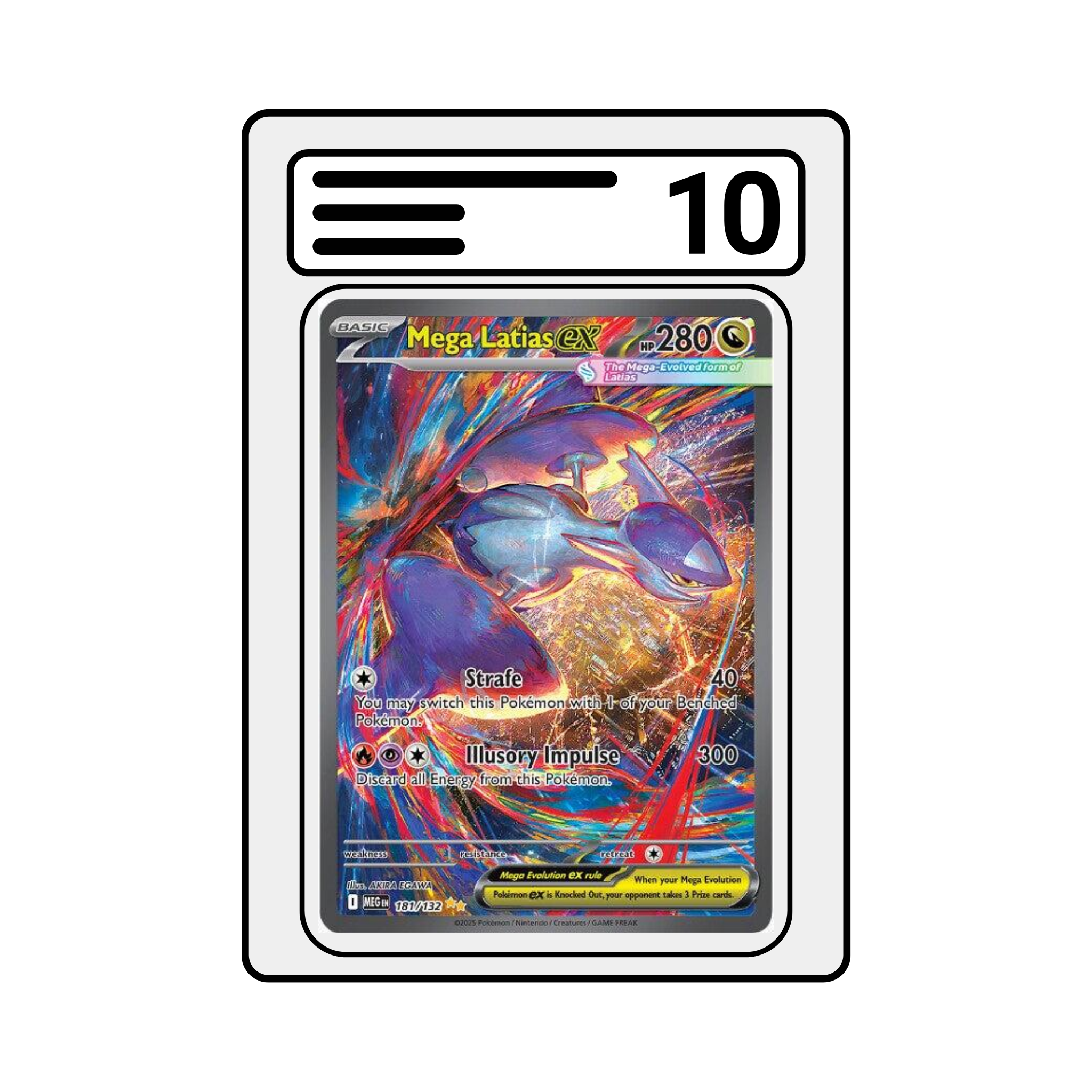 Graded Karte Pokemon Mega Evolution 181 Mega Latias ex
