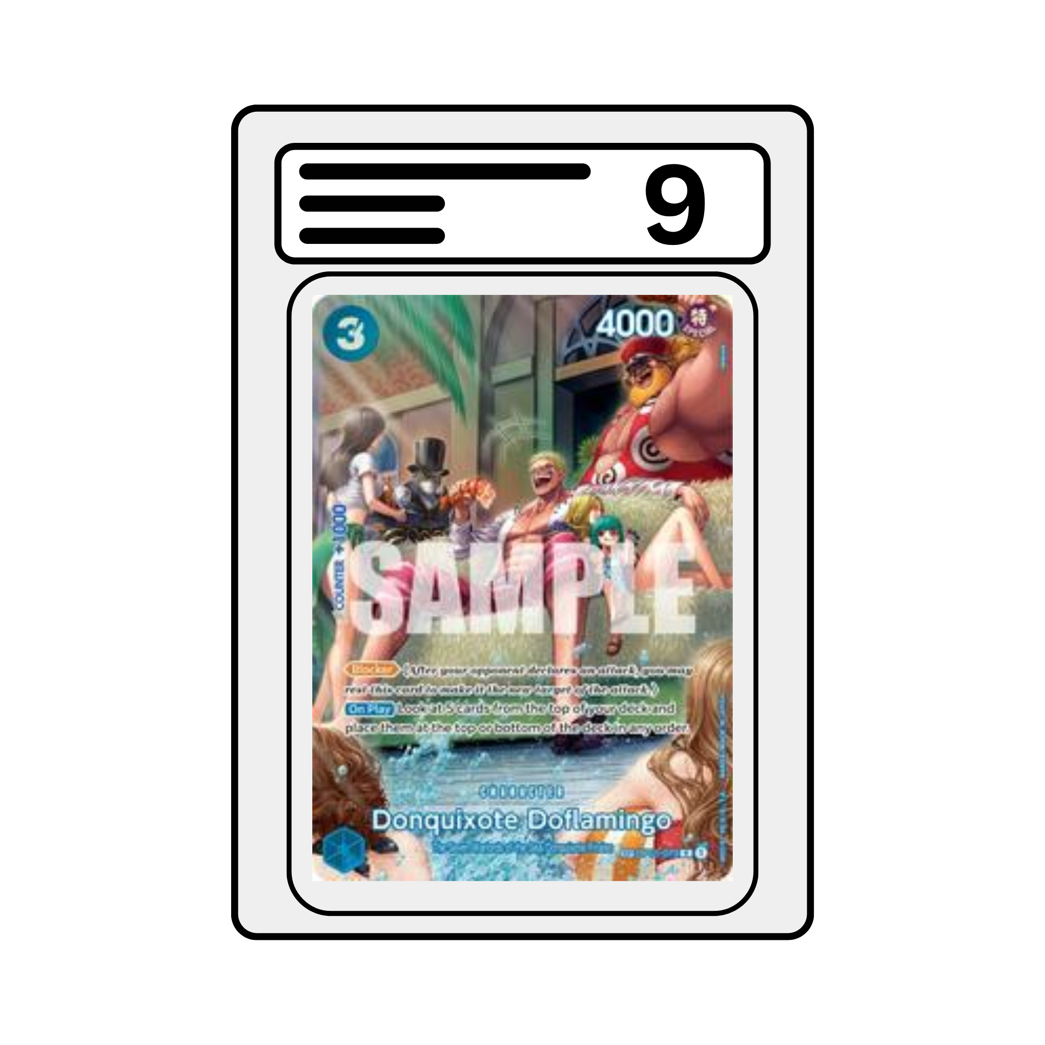 Graded Karte One Piece OP01 073 Donquixote Doflamingo Special Alternate Art