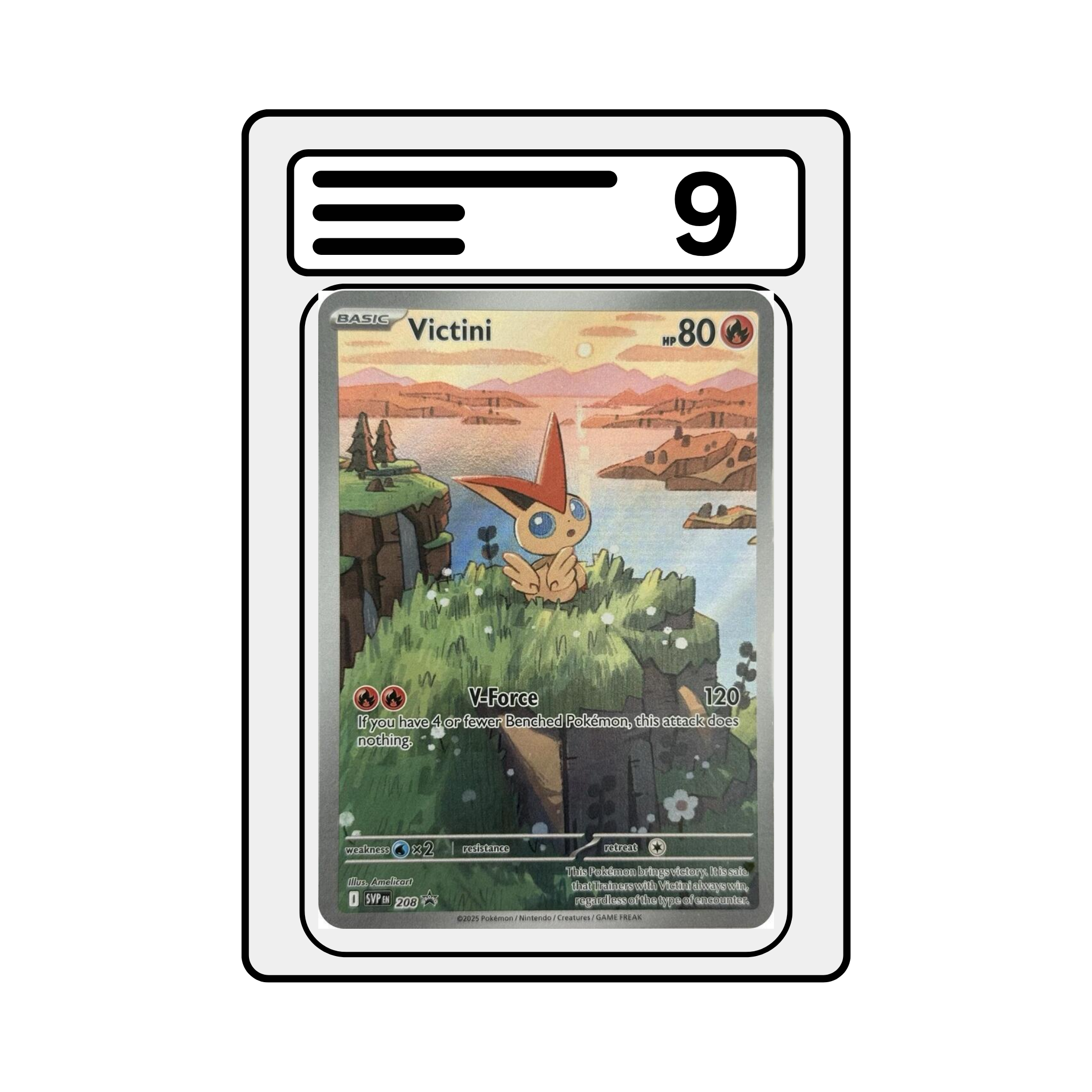 Graded Karte Pokemon SV Black Star Promos 208 Victini