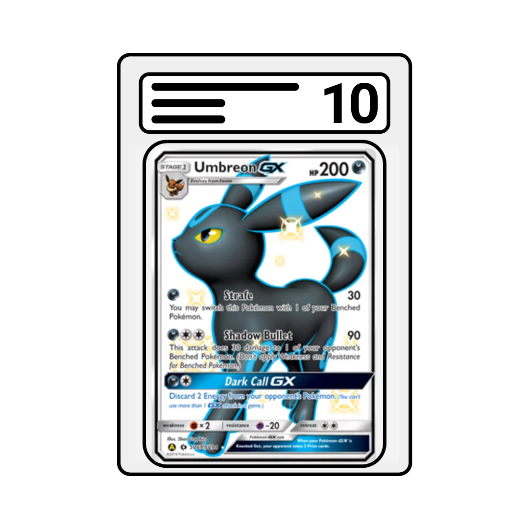 Graded Karte Pokemon | Hidden Fates HIF | Umbreon GX SV69