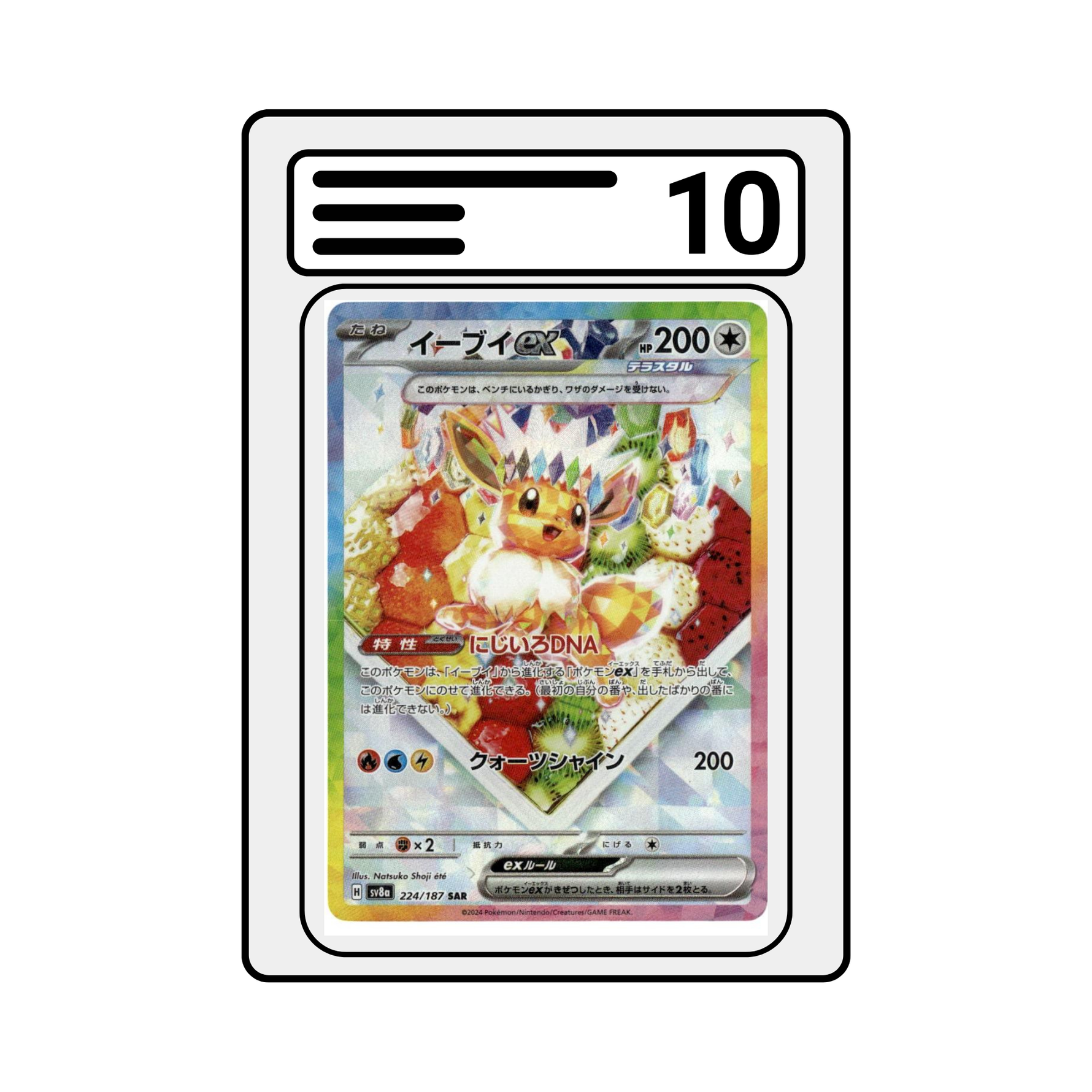 Graded Karte Pokemon | Terastal Festival ex sv8a | Eevee ex 224