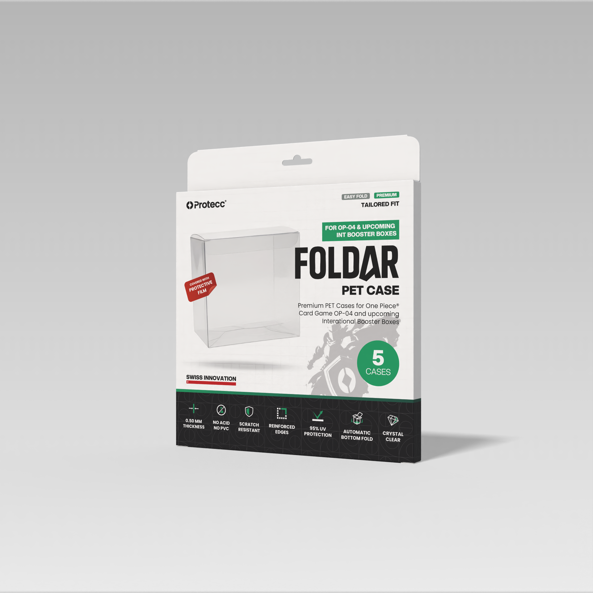 Protecc PET Case One Piece English Booster Box (OP-04 and Upcoming) - 5er Pack